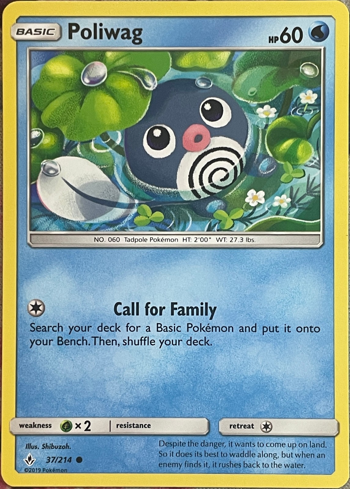 Poliwag - 37/214 - Unbroken Bonds Pokemon 2019