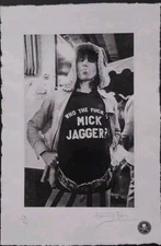 Keith Richards, "Who The F Is Mick Jagger" 22'x 15' inch Signed Fairchild Paris.