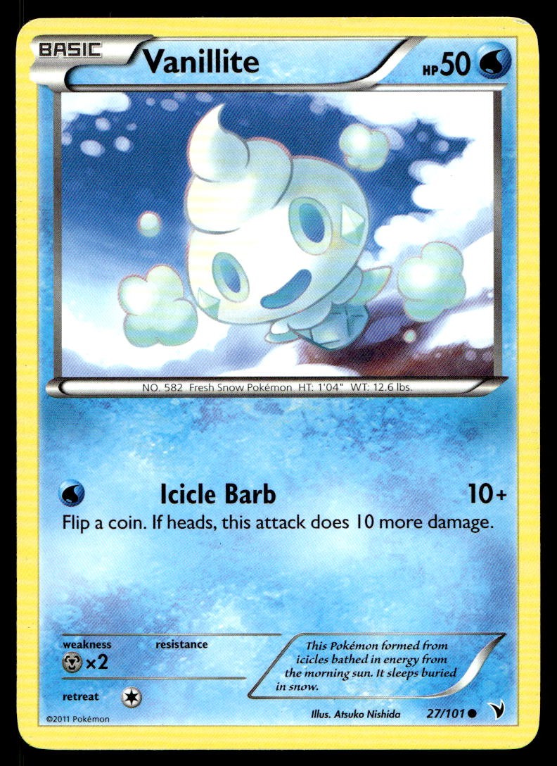 LP Vanillite [Noble Victories 27/101] Common Pokemon TCG
