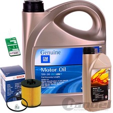 BOSCH ÖLFILTER+GM DEXOS 2 5W30 ÖL passend für OPEL ASTRA G ZAFIRA A VECTRA C