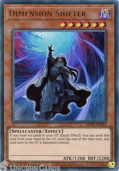 MP22-EN263 Dimension Shifter Ultra Rare 1st Edition Mint YuGiOh Card