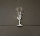 Sasaki Wings Clear Frosted Dove Bird Stem Water Goblet Glass   — photo 1