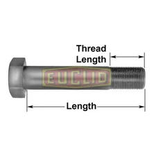 Euclid E-1859 Top Pad Bolt, Length Varies By Spring Size