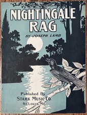 JOSEPH LAMB ~ RAGTIME sheet music RAGTIME NIGHTINGALE pub'd STARK St. Louis 1915