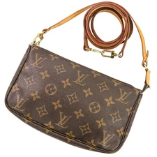 LOUIS VUITTON Monogram Pochette Accessory Pouch Shoulder Strap M51980 Women USED