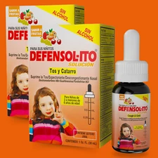 Menper Defensolito Children's Cough Drops, Alcohol-Free - 1 fl oz (2-Pack)