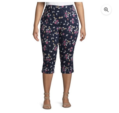 Floral Capri Jeggings Super Soft 