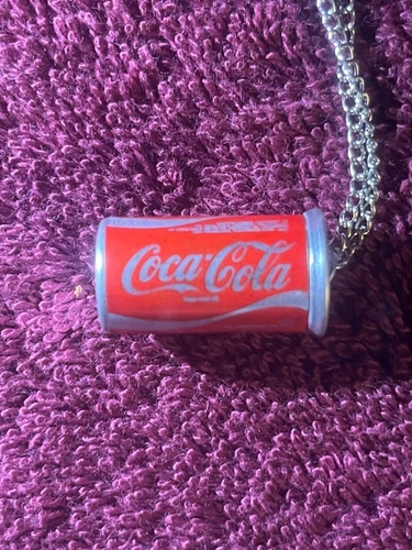 Vintage 1980s Coca‑Cola Mini Can Necklace NOS Factory Sealed Coke Jewelry