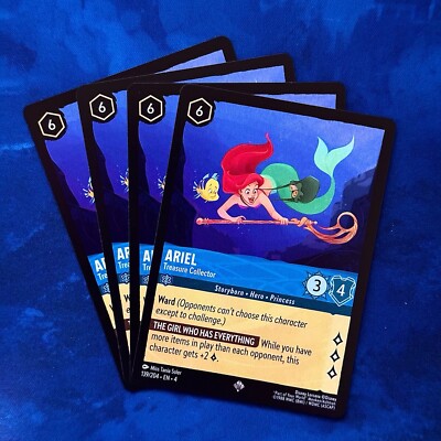 4x Arielle Schatzsammler PLAYSET Lorcana Ursulas Rückkehr Disney 139 Set 4