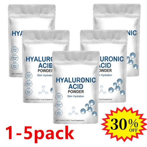 1-5PCS Hyaluronic Acid Protein Powder Effectively Anti Aging - 100g