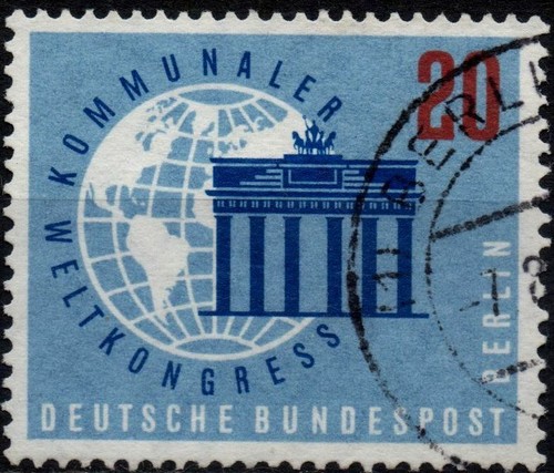 BERLIN 1959 - Used 20 Pfg World Municipal Congress #DR3