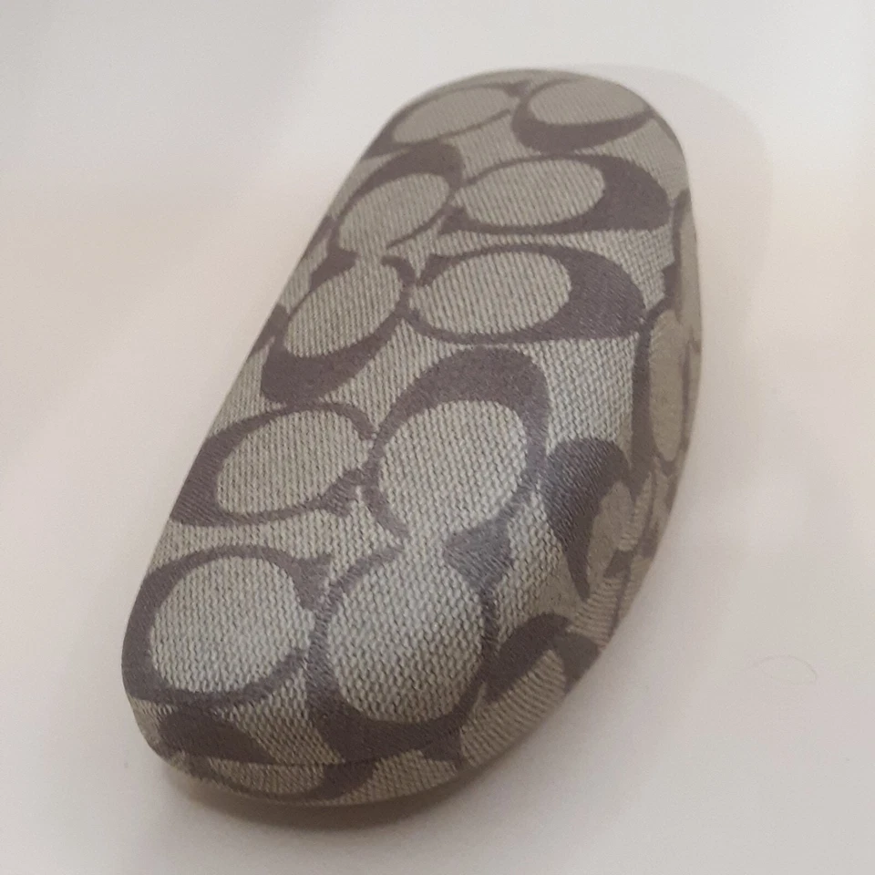 Óculos de sol Coach Signature marrom acastanhado concha dura logotipo estojo - Imagem 4 de 4