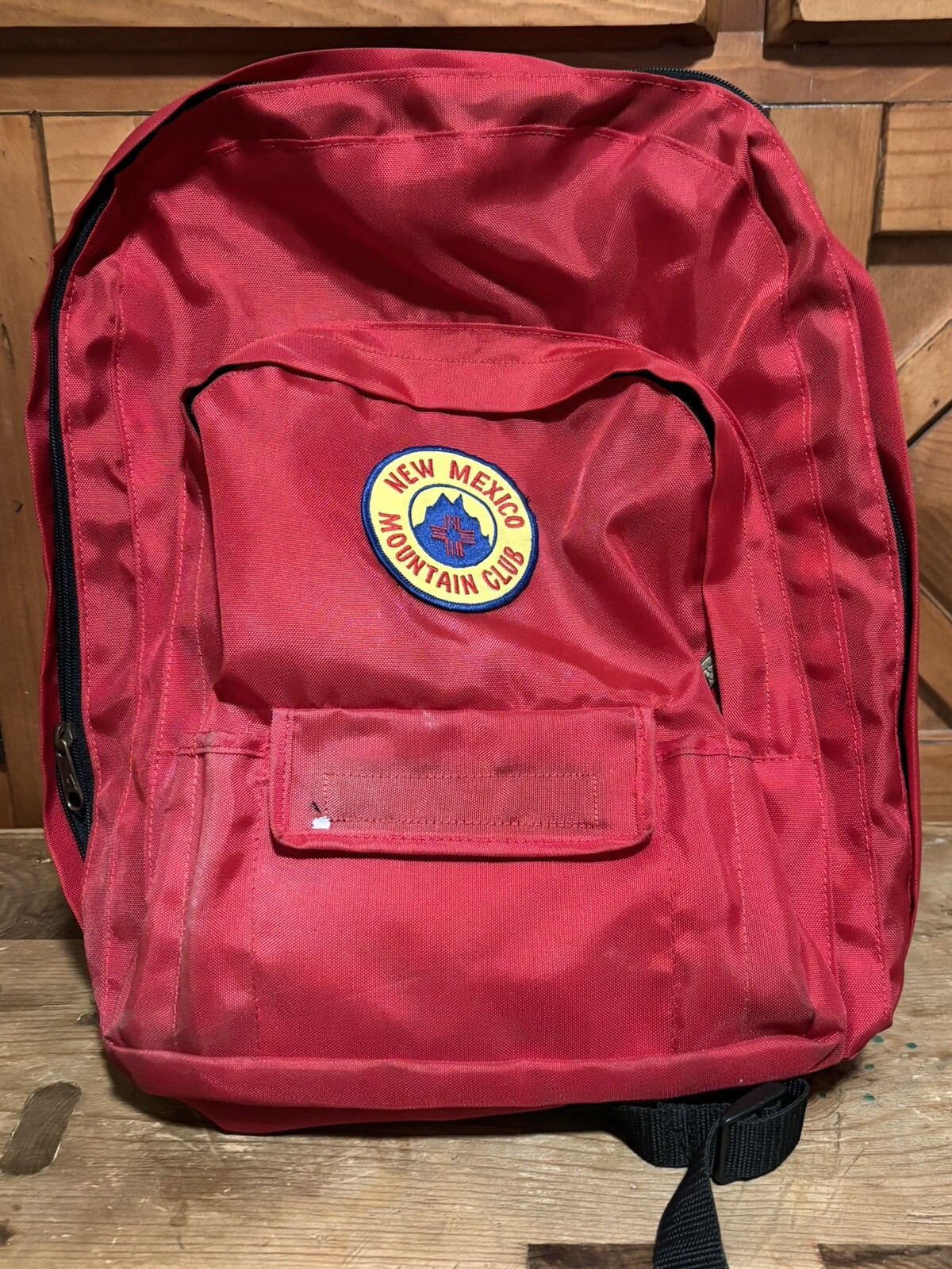 Mochila de Camping Roja Nuevo México Bolsa de Senderismo Club de Montaña de Colección