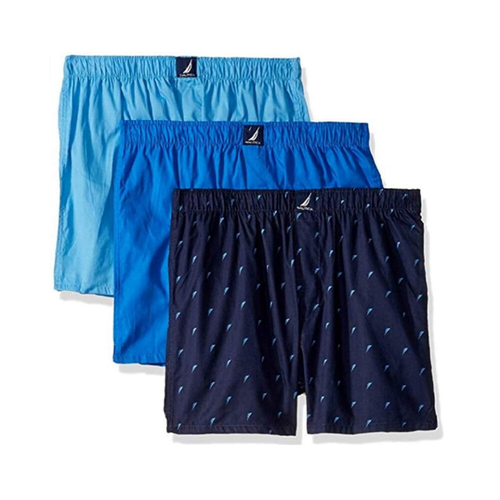 Nautica Men's Cotton 3 Woven Pack Boxers eBay