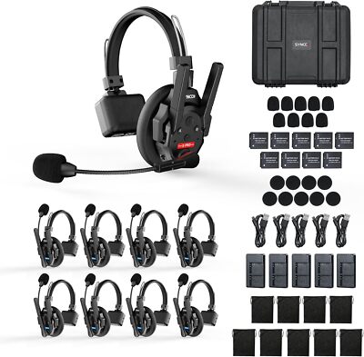 SYNCO XTALK XPRO9 Full Duplex Wireless Communication Interom Headset System