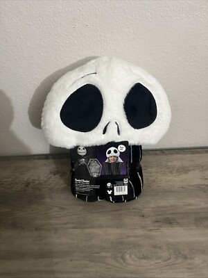 Disney Nightmare before Christmas Jack Skellington Wearable Hooded Blanket 30x50