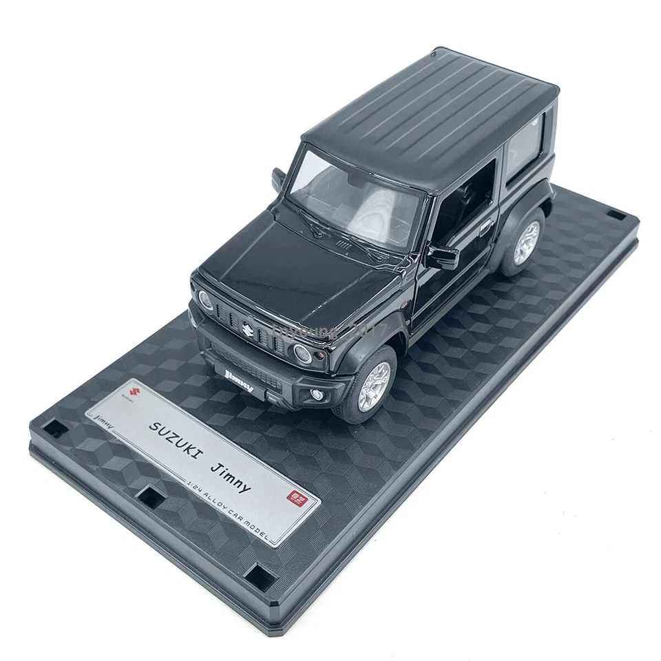 Suzuki Jimny 1: 24 压铸模型汽车玩具车门开灯声音黑色 — 第 3/4 张图片