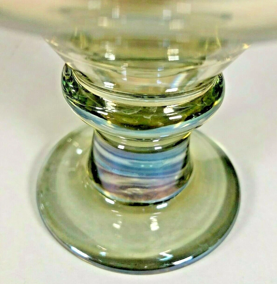 Juego de 4 vasos de postre vintage de 12 oz con patas diseño de arándano pintado c. 1960 Foto 4 de 4