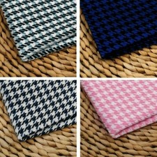 Houndstooth Fabric Check Plaid Dress Making Cushion Curtain Upholstery DIY SHP