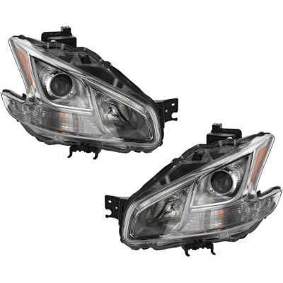Fits 09-14 Maxima Left & Right Set Halogen HEADLAMP Assemblies