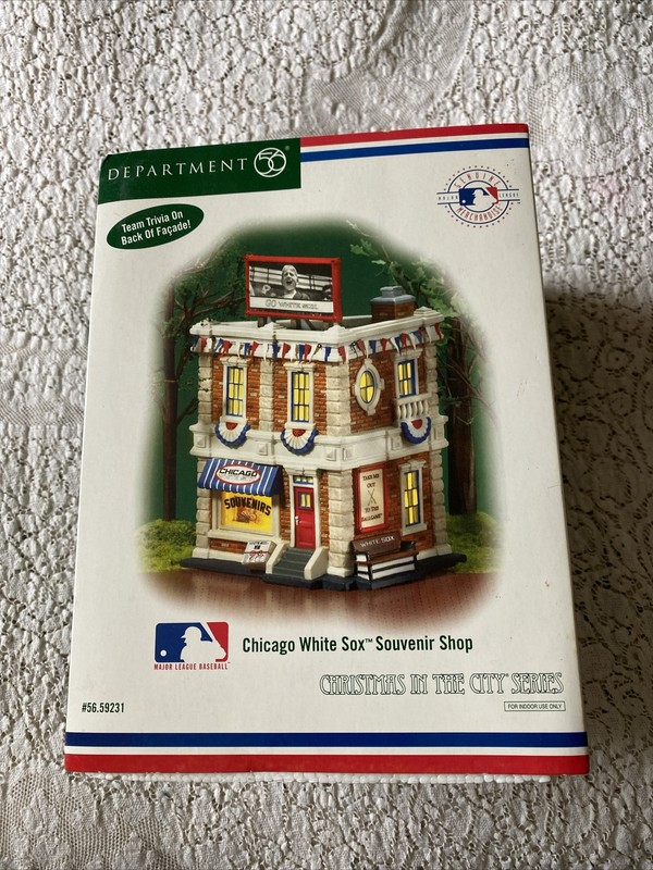 Dept 56 Christmas in the City - CHICAGO WHITE SOX Souvenir Shop RETIRED 2006 NEW