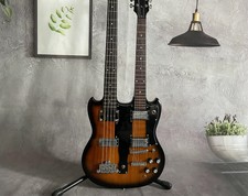 6+4 String Double Neck Vintage Sunburst Electric Guitar Hh Pickup Mahogany Body