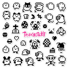 Tamagotchi Stickers Original P1 P2 Pixel Art 39 Sticker Pack