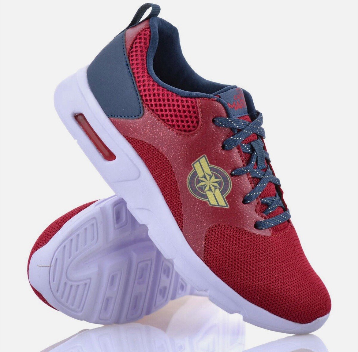 Captain Marvel Memory Foam Unisex Running Gym Sports School Trainers Shoes  Sz