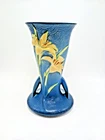 Roseville Zephyr Lily Blue 1946 Vintage Mid Century Modern Pottery Vase 136-9