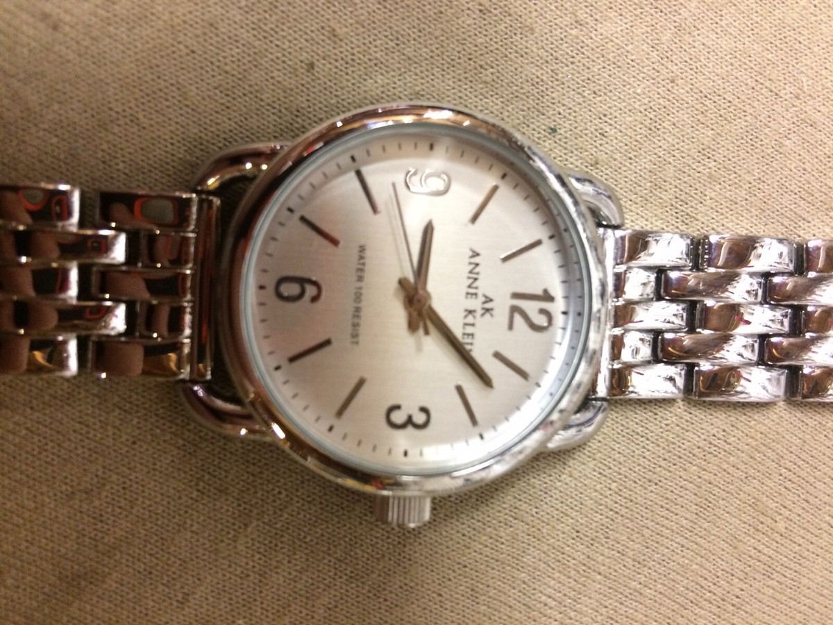 Anne Klein Silvertone round faced watch Round face silver tone, Crystals Anne klein ladies watch  main image 3
