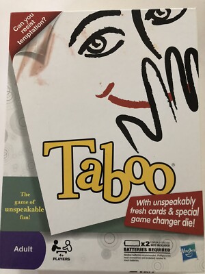 Taboo Board Game of Unspeakable Fun Hasbro Can You Resist Temptation? Adult Game