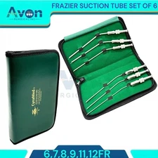 NEW GERMAN Frazier Suction tube set of 6 tubes! Dental ENT Surgical Instruments
