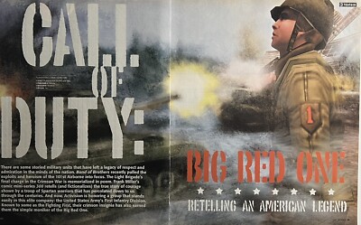 2005 Call of Duty 2: Big Red One Original 2-Pg Print Ad 46x27cm GIM 145