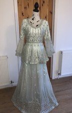 Beautiful Indian Pakistani Lengha Mint Green & Silver 🤍 Wedding 🤍 Party
