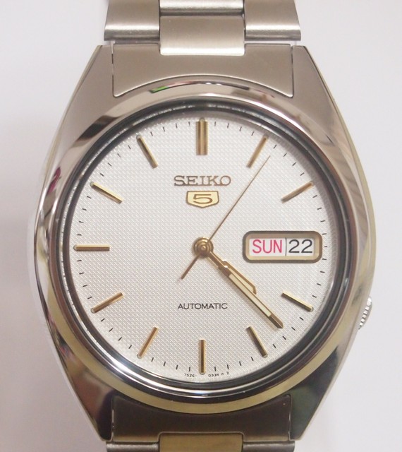 SEIKO 5 SNXG47 Stainless Steel Sports Automatic Men's White Watch SNXG47K1 +Gift for sale online