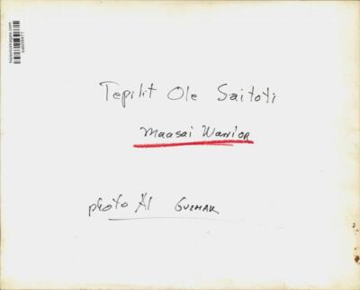 Press Photo Tepilit Ole Saitoti, Maasai Warrior - sab09471 | eBay