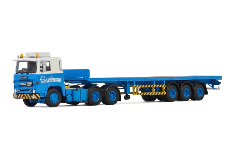 WSI - SCANIA 141 6x4 mit Pritsche 3 Achsen ECONOFREIGHY - 1/50