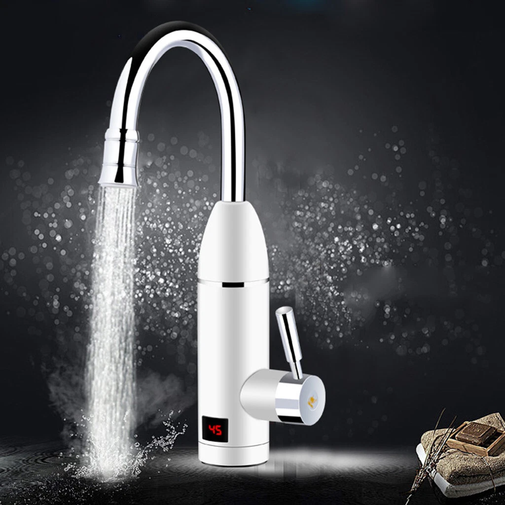 Electric Water Tap Instantaneous Water Heater Sink Fitting LED Temperature  NEW | eBay