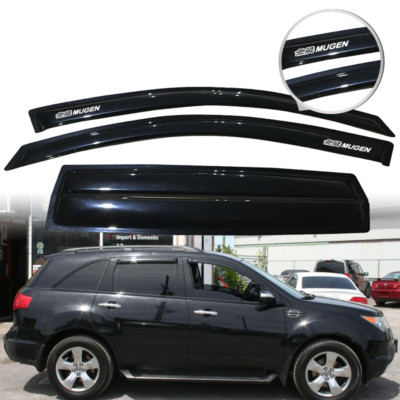 Fit for 07-13 Acura MDX Window Visor Smoke Rain Guard Shade Deflector w/ Mugen