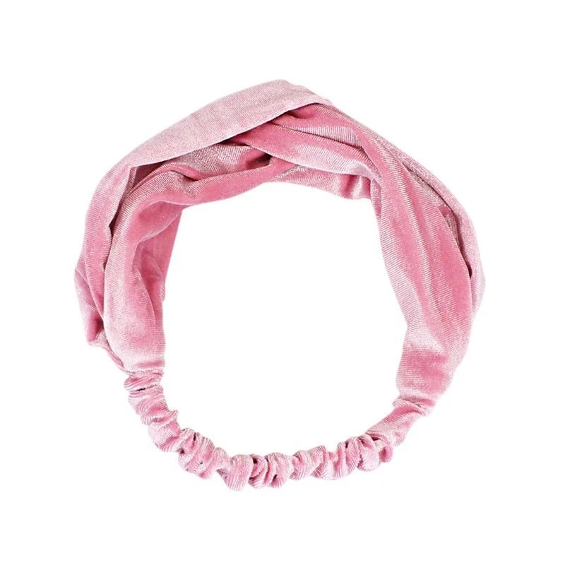 Diademas de terciopelo con nudo cruzado - Lazos elásticos Diademas para el cabello Mujeres Accesorios para el cabello 1 pieza Foto 3 de 4