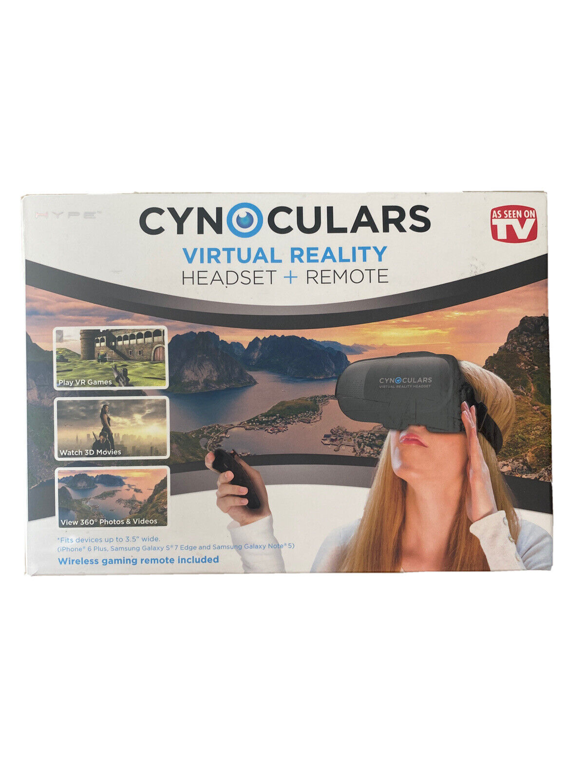 Råd Rationel organisere Cynocular's VR Virtual Reality App 3D Glasses Adjustable Headset Plus  Remote New 888255169396 | eBay