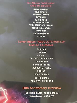 Anthem “Blazing Faith - Revisited” DVD Japan Heavy Metal OOP
