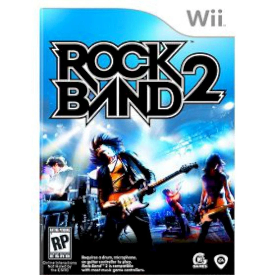 COMPLETE Nintendo Wii-U Wii ROCK BAND 2 Special Edition Bundle drums guitar game - Image 3 of 4