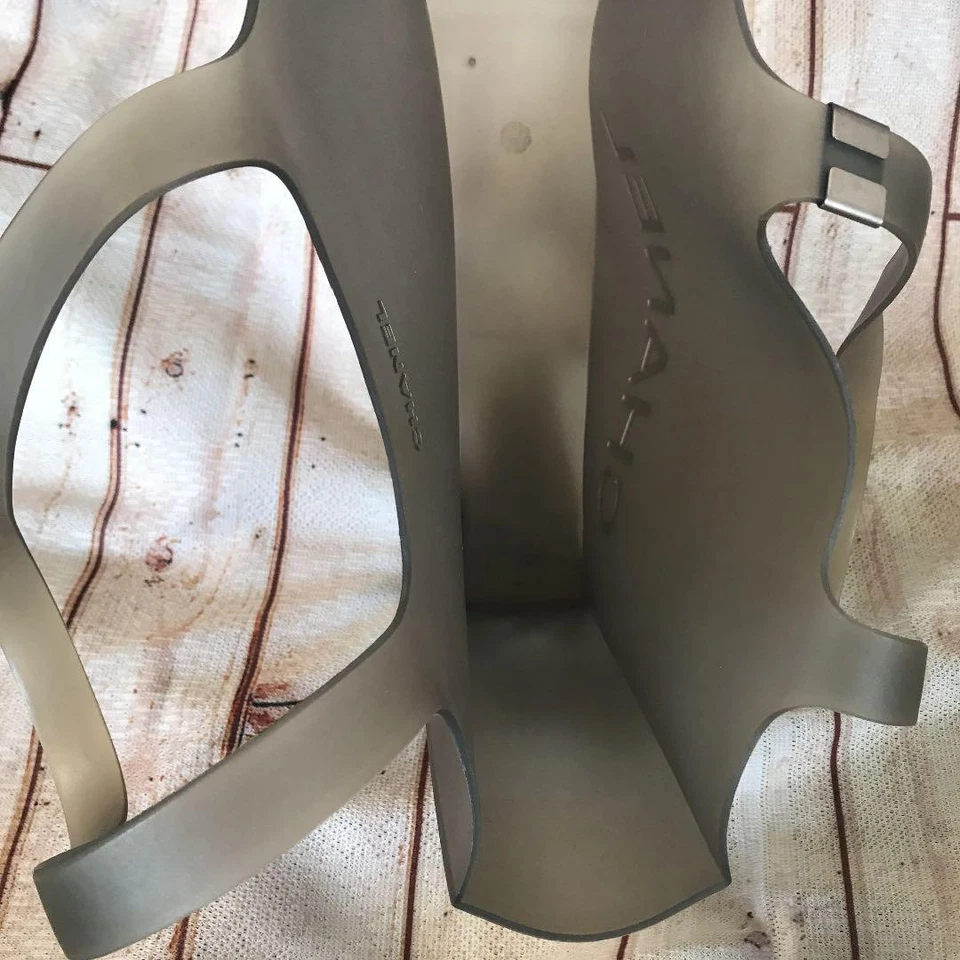 CHANEL Rubber Shoulder Bag Tote Bag Auth Gray Women France 124515 - Image 4 of 4