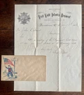 1886 First Light Infantry Regiment, RI Militia Membership Letter And Envelope