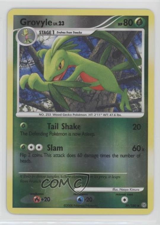 Grovyle Reverse Foil Pokémon Diamond & Pearl Stormfront #39 2008