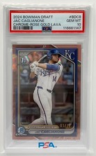 2024 Bowman Draft Jac Caglianone Rose Gold Refractor SP /10 Royals PSA 10