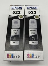  2 EPSON GENUINE Ink Ecotank 522 Black ET-2720 ET-4700 T522120-S/CP exp 2025