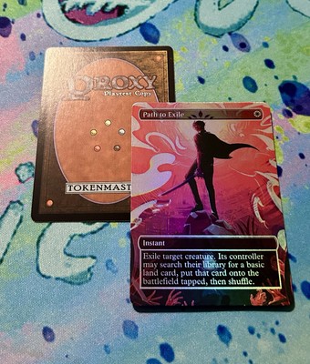 Path To Exile Anime Style Full Art Foil Mtg Play test Card 