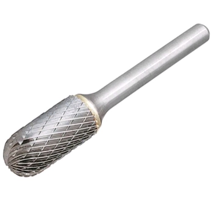 Dormer Solid Carbide Rotary Bright Burr BallNosed Cylinder 12.7x6mm (D8